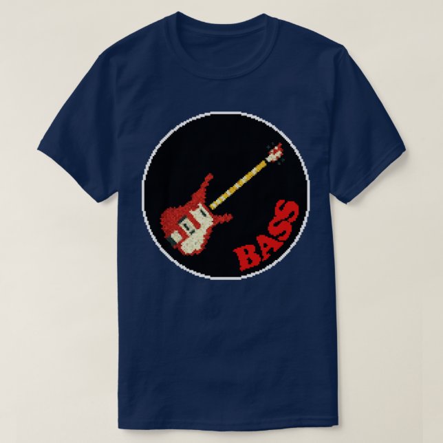 Camiseta Rock Battle Card Game Bass Icon (Diseño del anverso)