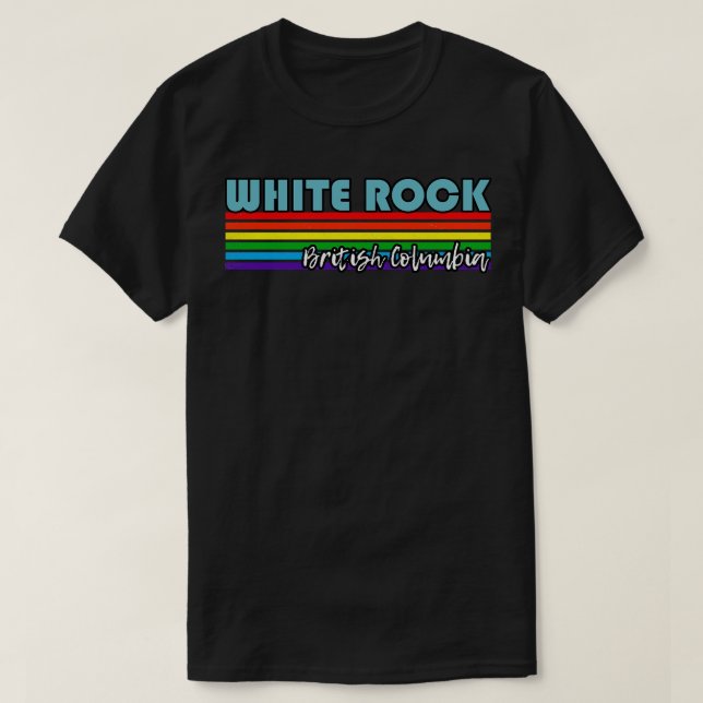 Camiseta Rock blanco Británico Orgullo blanco LGBT (Diseño del anverso)