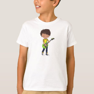 Camiseta Rock Boy, Latino Boy, Guitarrista, Banda, Música