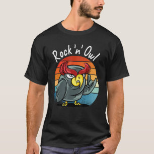 Camiseta Rock Búho vintage Devil Horns Rock