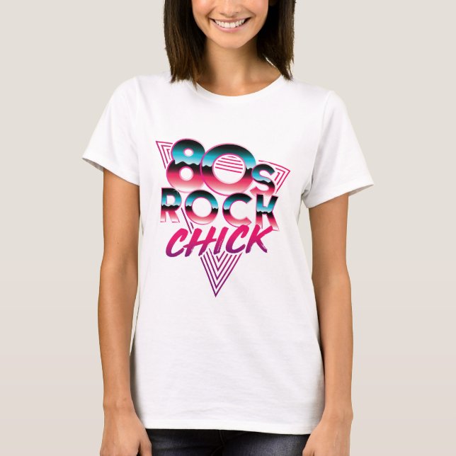 Camiseta Rock Chick de los 80's Music Lover (Anverso)