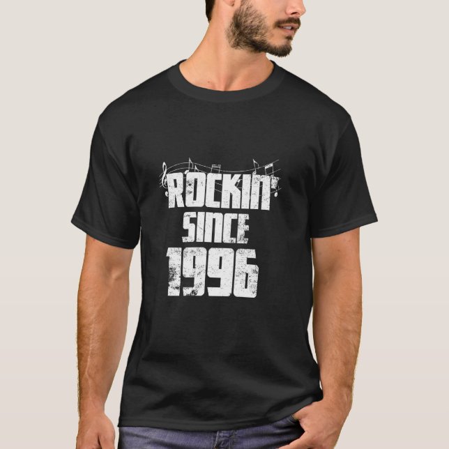 Camiseta Rock Clásico de Cumpleaños Desde 1996 (Anverso)