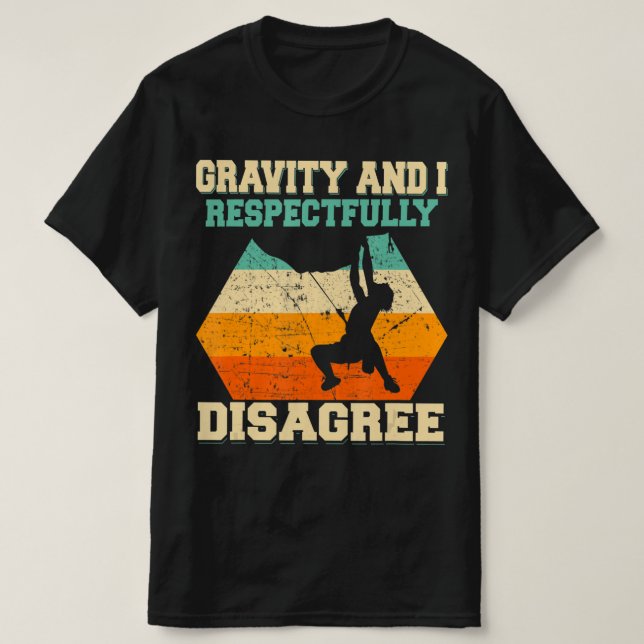 Camiseta Rock Climber Bouldering Vintage Retro Rock Climbin (Diseño del anverso)