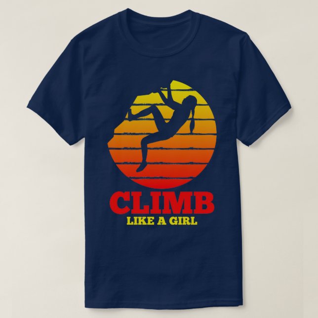 Camiseta Rock Climbing Bouldering Climber Vintage (Diseño del anverso)