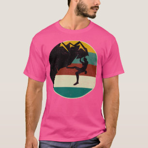 Camiseta Rock Climbing Bouldering Climber Vintage Retro Sun