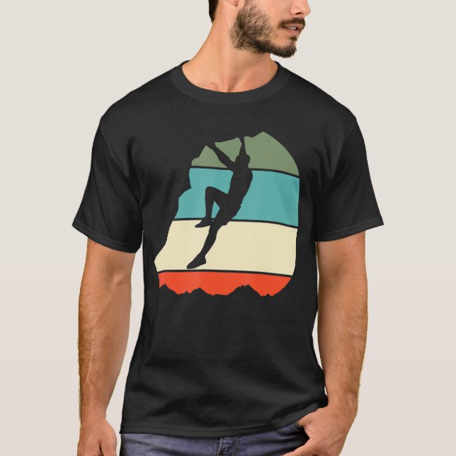 Camiseta Rock Climbing Bouldering Retro Gift (Anverso)
