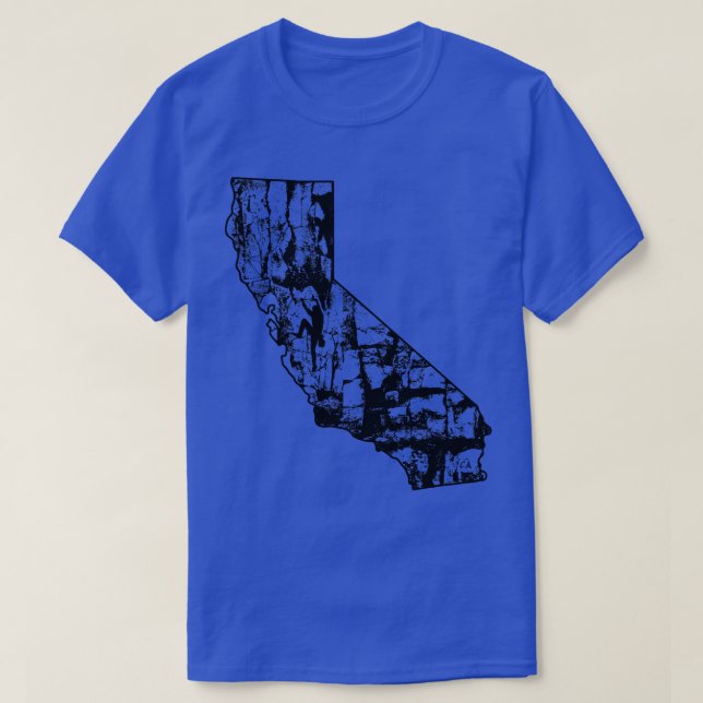 Camiseta Rock Climbing California Rock Climber State Map Cl (Diseño del anverso)