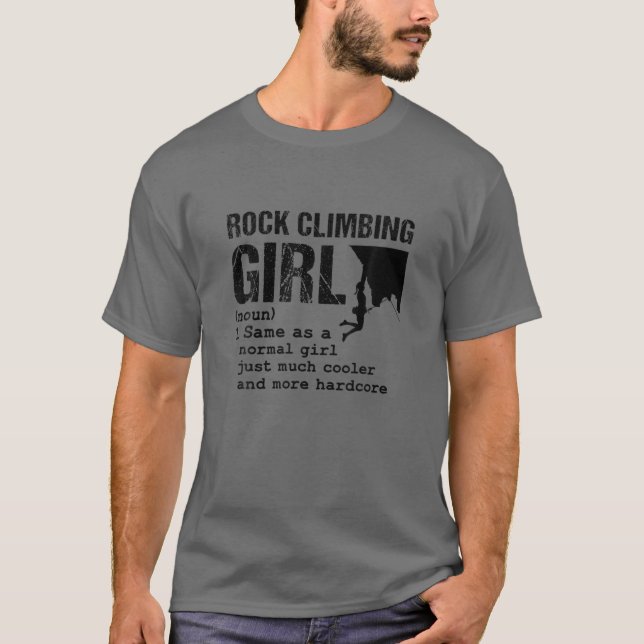 Camiseta Rock Climbing Chica Definición Mountain Climber Bo (Anverso)