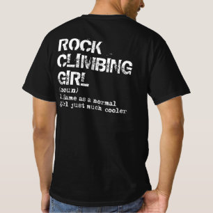 Camiseta Rock Climbing Chica Definition Funny Sports Tee.