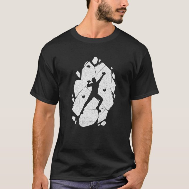 Camiseta Rock Climbing Design Climber Bouldering Premium (Anverso)