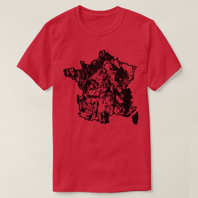 Camiseta Rock Climbing France Rock Climber Map Art (Diseño del anverso)