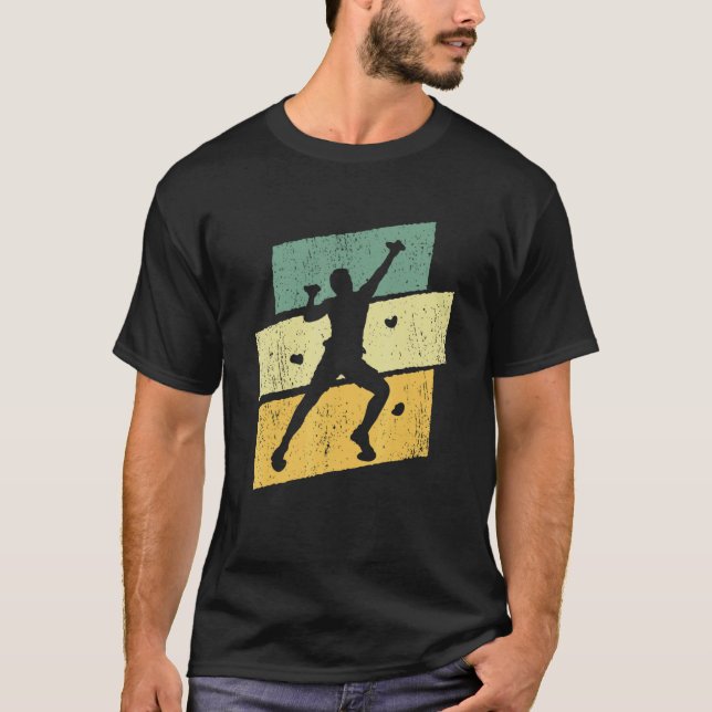 Camiseta Rock Climbing Mountain Climber vintage Bouldering (Anverso)
