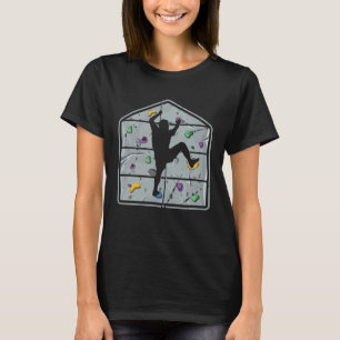 Camiseta Rock Climbing Retro Mountain Climber Bouldering Hi