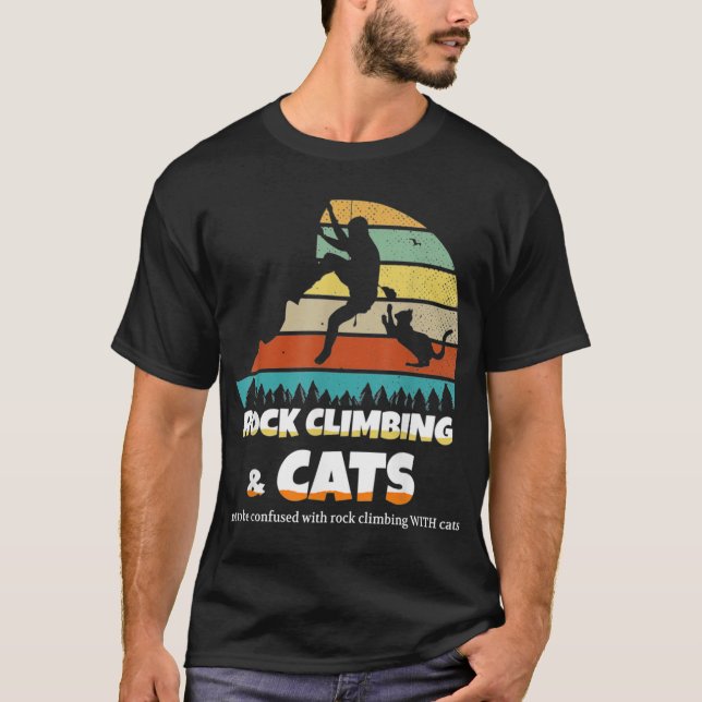 Camiseta Rock Climbing With Cats vintage (Anverso)