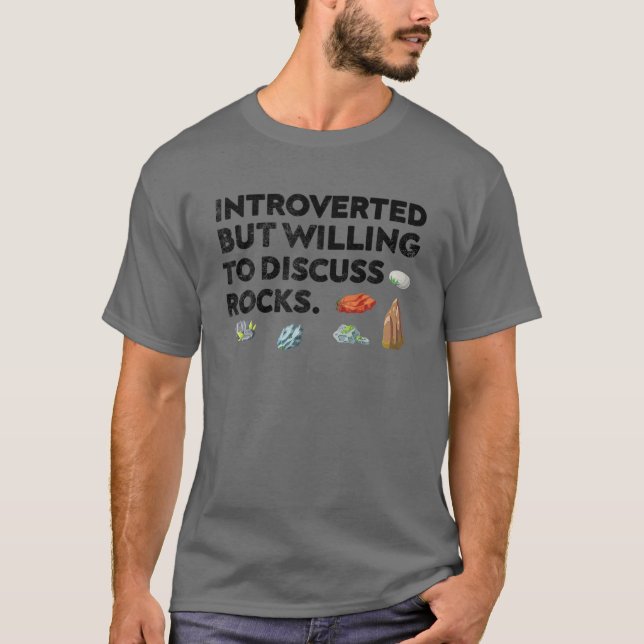 Camiseta Rock Collecting Introverted But Willing To Discuss (Anverso)
