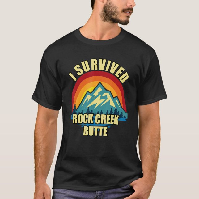 Camiseta Rock Creek Butte Hiking Mountian Climbing (Anverso)