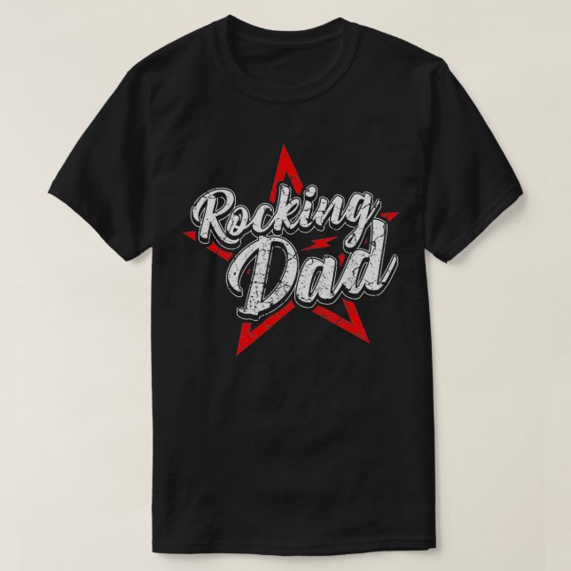 Camiseta Rock Dad Rock and Roll Music Funny Guitar Daddy Gi (Diseño del anverso)