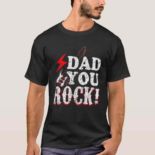 Camiseta Rock Dad Rock and Roll Rock Music Parents (Anverso)