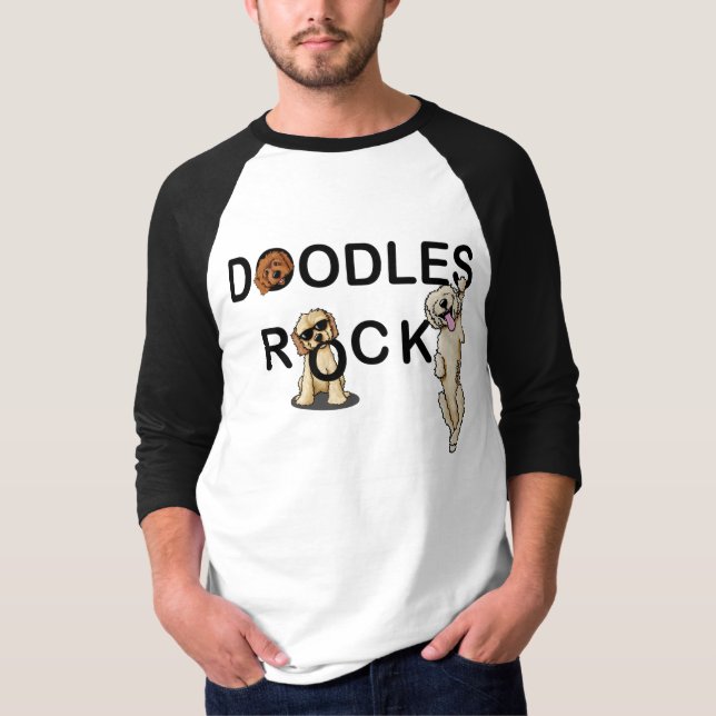 Camiseta Rock de Doodles de KiniArt (Anverso)