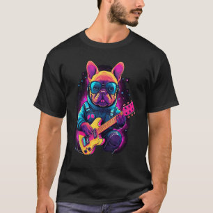 Camiseta Rock de guitarra eléctrica Bulldog francés 5