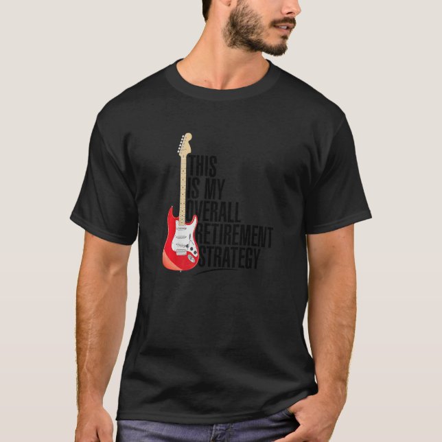 Camiseta Rock De Guitarra Eléctrica Y Estrategia Roll De Mú (Anverso)