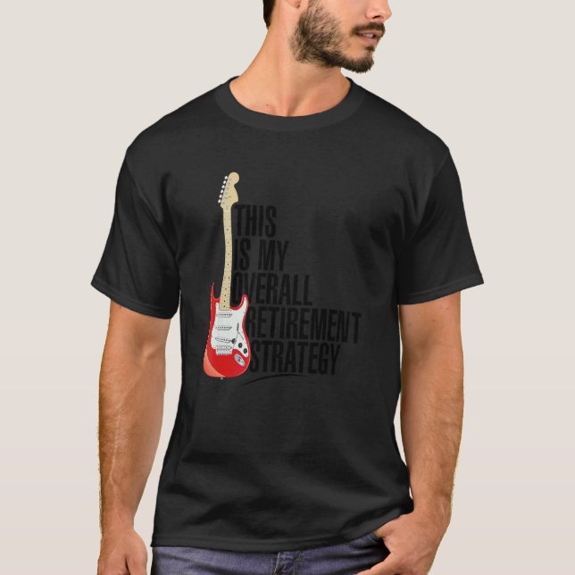 Camiseta Rock De Guitarra Eléctrica Y Estrategia Roll De Mú (Anverso)