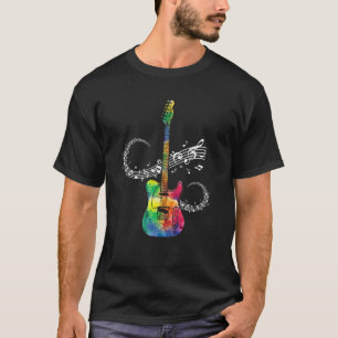 Camiseta Rock de guitarra y Roll Bass Instrumento Vintage M