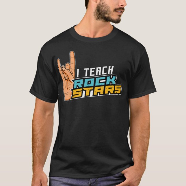 Camiseta Rock de las estrellas del rock del rock de la músi (Anverso)