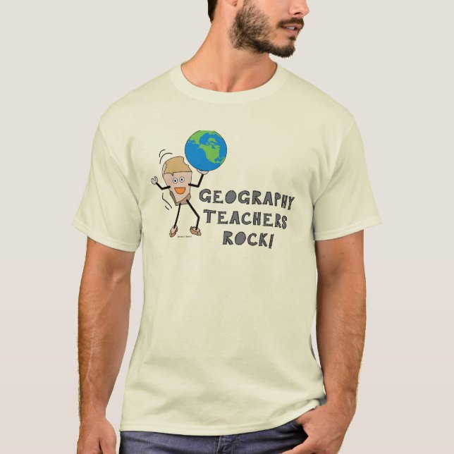 Camiseta Rock de profesores de geografía (Anverso)
