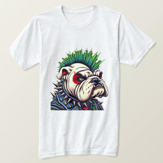 Camiseta ROCK DE PUNK bulldog 14 (Anverso del diseño)