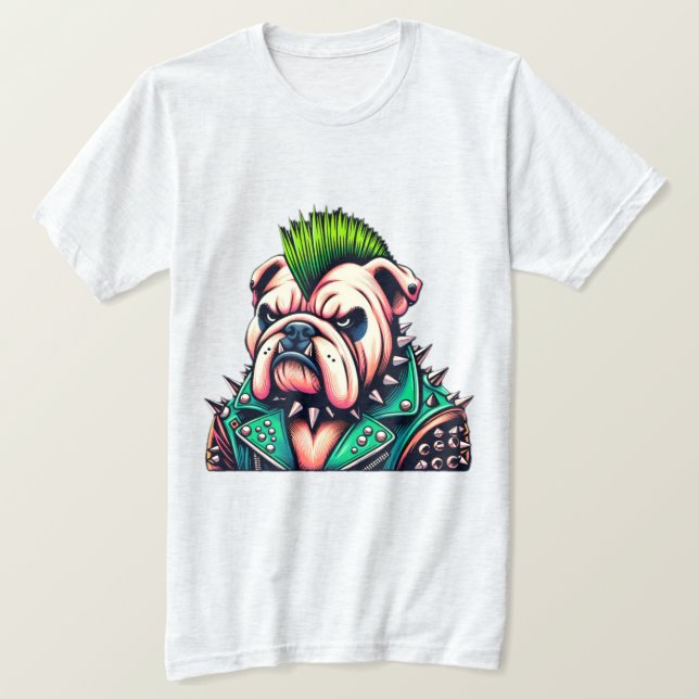 Camiseta ROCK DE PUNK-bulldog 15 (Anverso del diseño)
