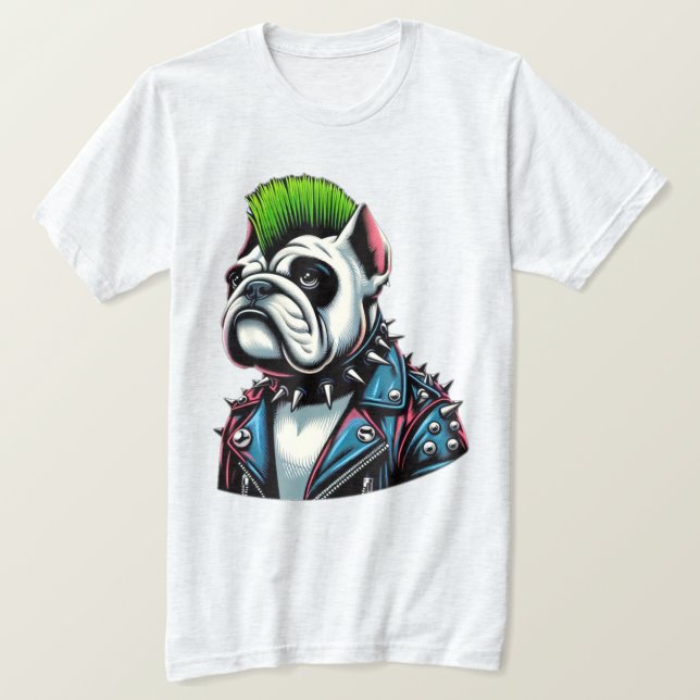 Camiseta ROCK DE PUNK-bulldog 16 (Anverso del diseño)