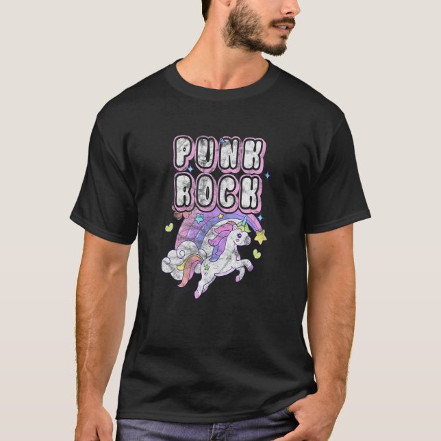 Camiseta Rock de punk Unicornio (Anverso)