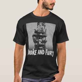 Camiseta Rock distópico negro nuclear