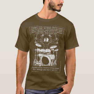 Camiseta Rock Drummer Vitruviano I Rock And Rolling Drums