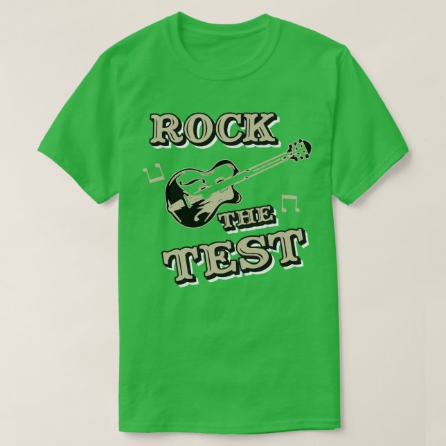 Camiseta Rock el alumno y profesor de la escuela de exámene (Diseño del anverso)