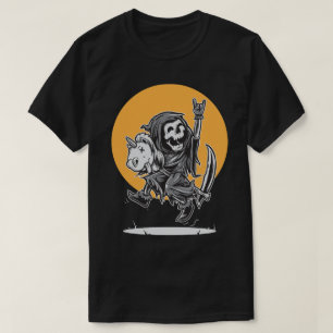 Camiseta Rock en el paseo Unicornio de Grim Reaper