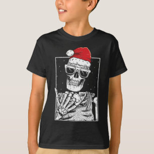 Camiseta Rock esqueleto hand Navidades de Halloween rock