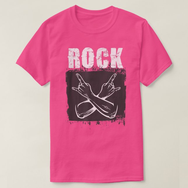 Camiseta Rock Fingers - Rock Music  I Love Rock n Roll  (Diseño del anverso)