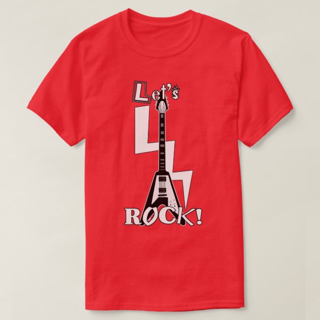 Camiseta Rock Flying V Guitar (Diseño del anverso)