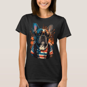 Camiseta Rock francés Bulldog francés y rock musical