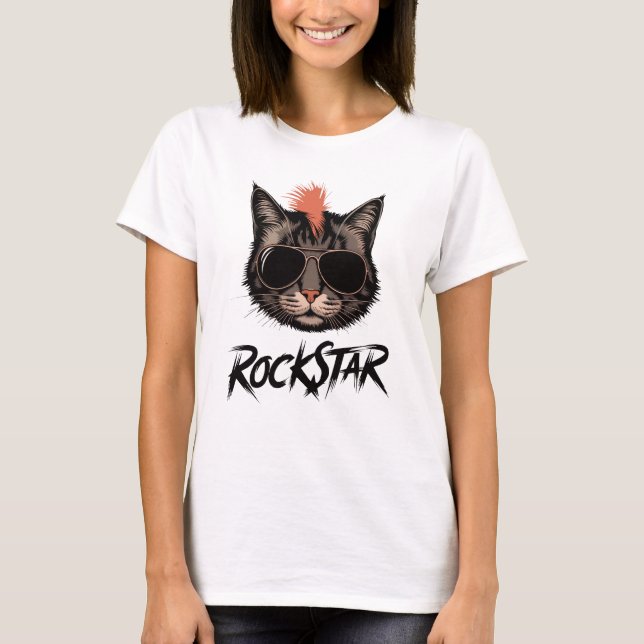 Camiseta Rock gato (Anverso)