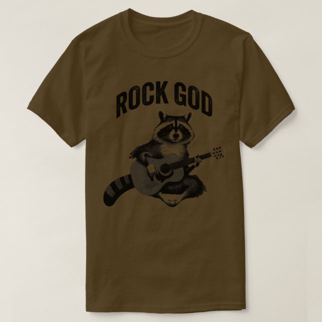 Camiseta Rock God Raccoon 1 (Diseño del anverso)