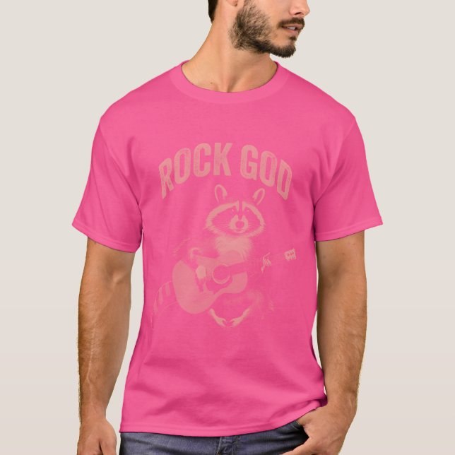 Camiseta Rock God Raccoon girl (Anverso)
