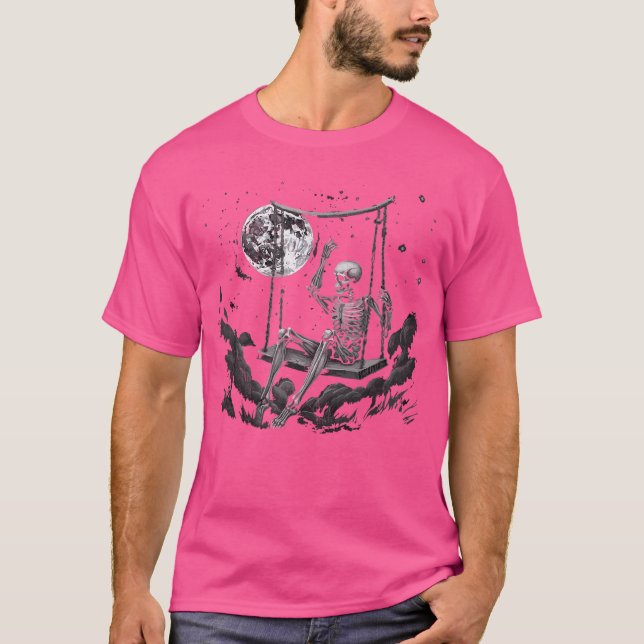 Camiseta Rock Guay En Skeleton Moon Gótico De Punk Emo Rock (Anverso)