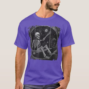 Camiseta Rock Guay En Skeleton Moon Gótico De Punk Emo Rock