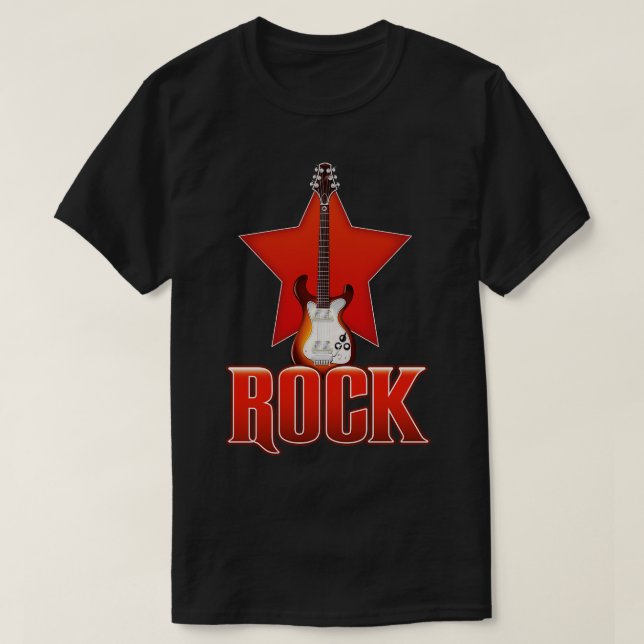 Camiseta Rock Guitar (Diseño del anverso)