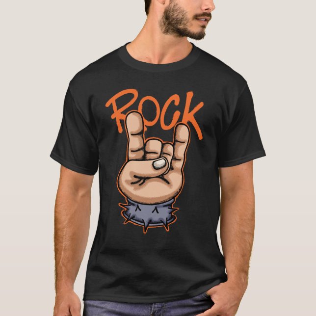 Camiseta Rock Hand Gesture streetwear  (Anverso)