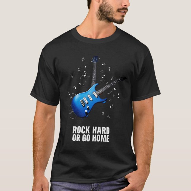 Camiseta Rock Hard or go Home | Declaración audaz y poderos (Anverso)