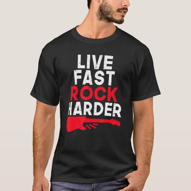 Camiseta Rock Harder Rock y Rockero rápido en vivo (Anverso)